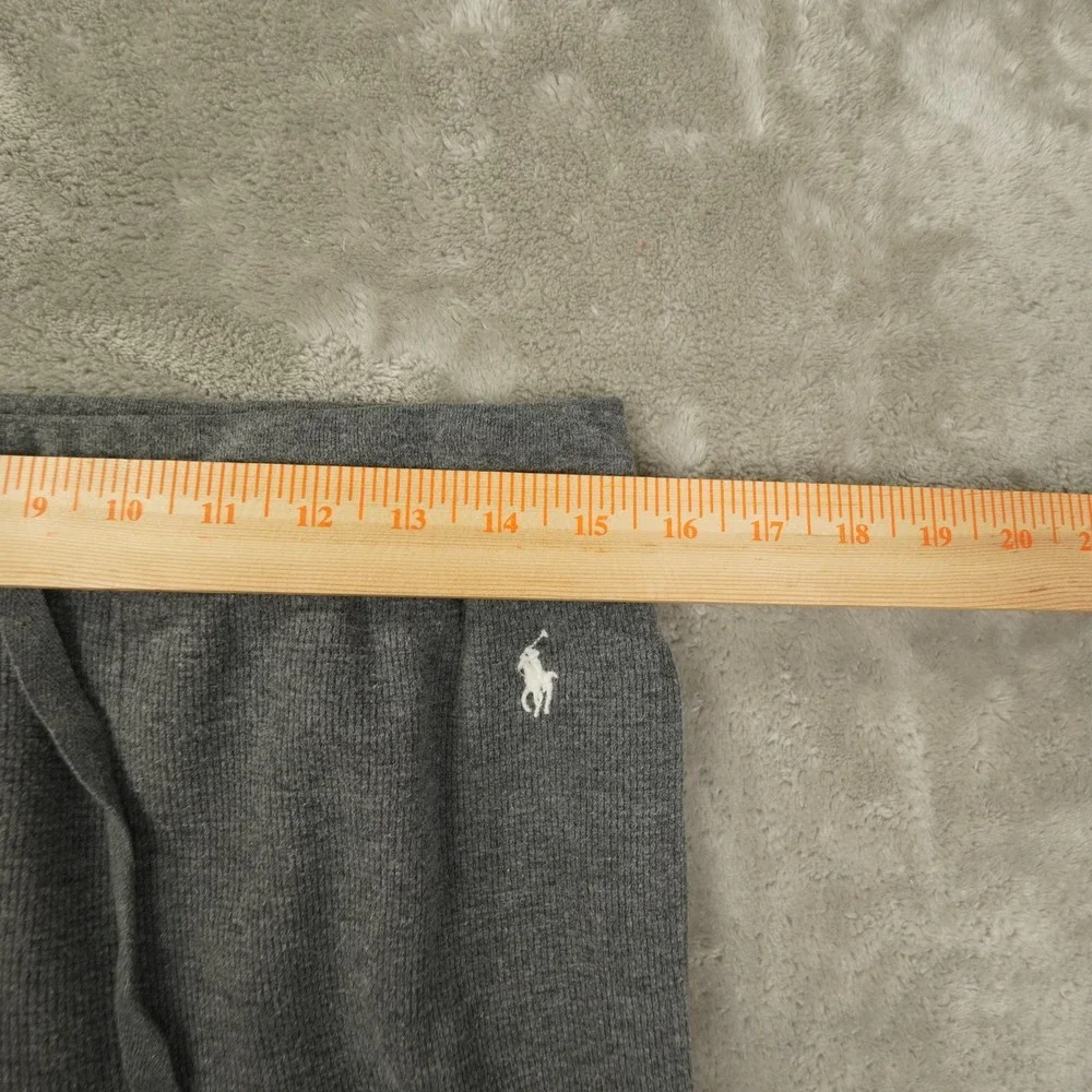 Polo Ralph Lauren Sleepwear Men's Large Gray Waffle Knit Thermal Joggers Pants